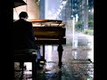 Playing a grand piano on a rainy night in Tokyo