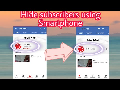 How to hide Youtube subscribers using Smartphone -Ynnah Prado❤️❤️❤️