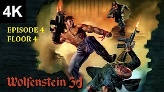 Wolfenstein 3D (PC) - Episode 4, Floor 4 | 4K 2160p | 60fps | ENG