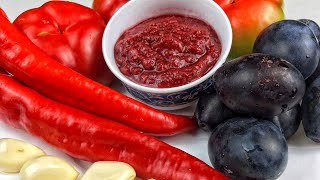 Соус из слив, Самый Вкусный и Простой рецепт Острого Сливового Соуса с Чесноком к Мясу.