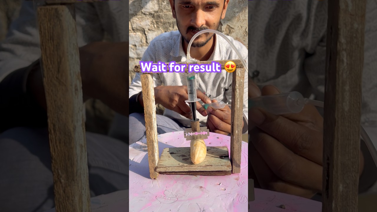 Banana cutting with our own gadget 😁😊 