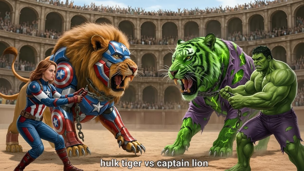 HULK Tiger vs Captain America Lion King ⚔️ Arena Battle Ends in TIE | Rematch in 5 Days