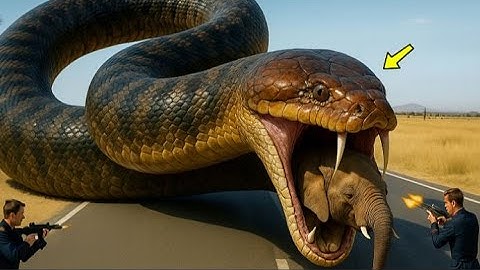 Heroic rescue team saves innocent mother elephant from giant python attack