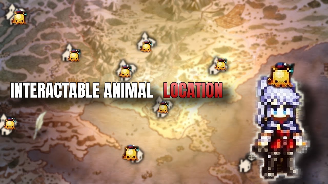 All Interactable Animal location and content - Octopath Traveler 0