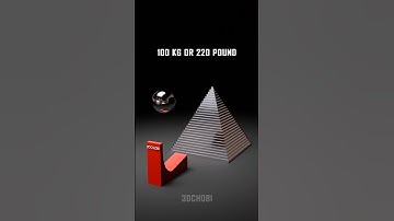 Shiny Pyramid of 7940 Cubes Satisfying Demolishion by 100 Kg Ball #satisfying #animation #blender