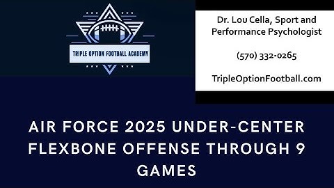 Air Force 2025 Under-Center Flexbone Offense Through 9 Games
