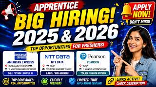 2025 2026 BIG HIRING American Express NTT DATA Pearson Freshers Apply Now
