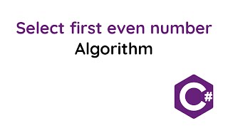C# - Select first even number from array screenshot 5