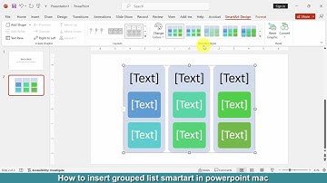 How to insert grouped list smartart in powerpoint mac