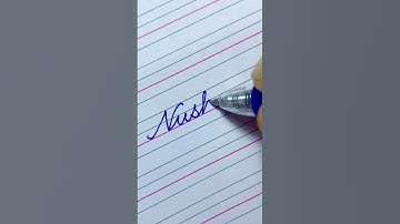 Nushrat | How to write your name in cursive handwriting with a pen | cursive handwriting practice