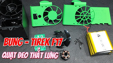 Bung Quạt Mini Đeo Thắt Lưng Tirek F17 - 15Ah, Động Cơ Không Chổi Than, Chạy 12-32h