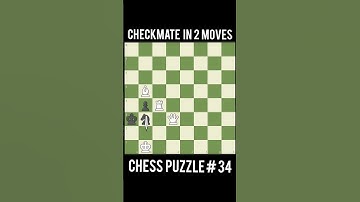 Can you solve this? | Chess Puzzle no 34 #chess #shorts