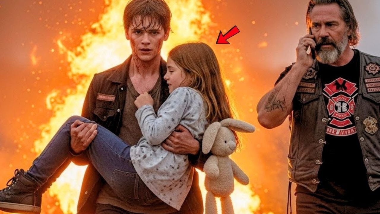 “Fire,”the Homeless Teen Shouted —He Saved a Biker’s Daughter at Any Cost