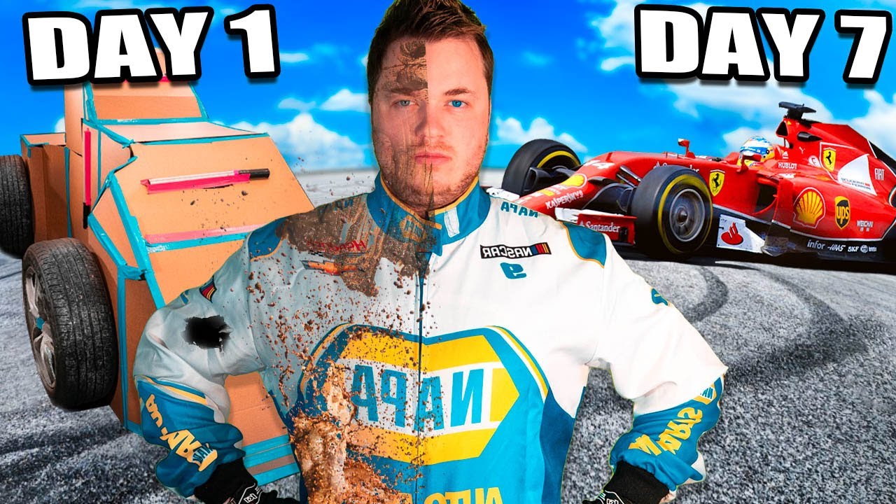 Surviving 7 Days As A Pro RACE CAR Driver (DAY 1 VS DAY 7)