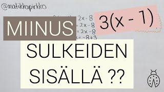 Matematiikka & sulkeet: Miinus sulkeiden sisällä! 🏠 // Matikkapirkko