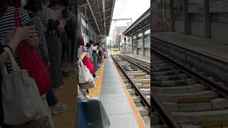 阪堺電車モ601形愛車4編成浜寺駅前行き到着シーン