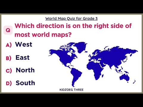 World Map Quiz for Grade 3 | 12 Questions | Geography Test & Practice for Kids | Map Skills
