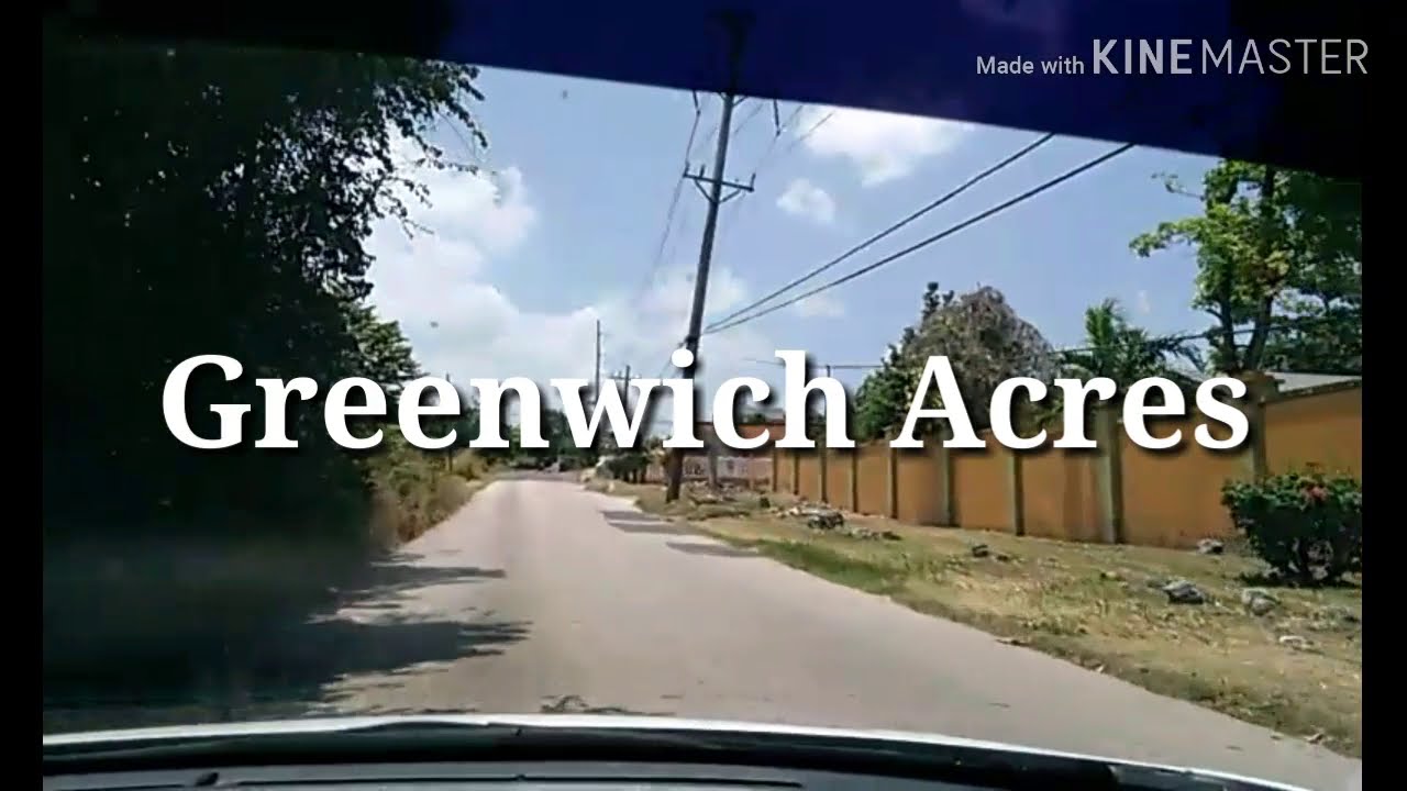 Driving through Greenwich Acres in Saint Ann