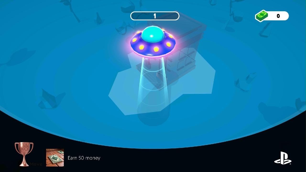 UFO Builder Earn 50 Money Trophy PlayStation 5 PS5 Game Guide Action quirky aliens Flying Saucer