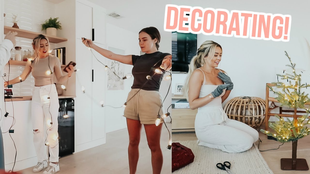 Ставлю рождественскую елку и гирлянды на свой дом! vlogmas day1!