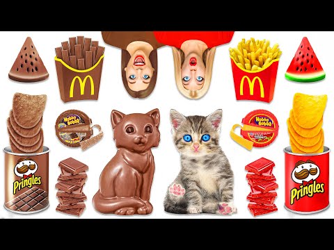 Défi Nourriture Rose vs Nourriture au Chocolat par Multi DO Fun Challenge