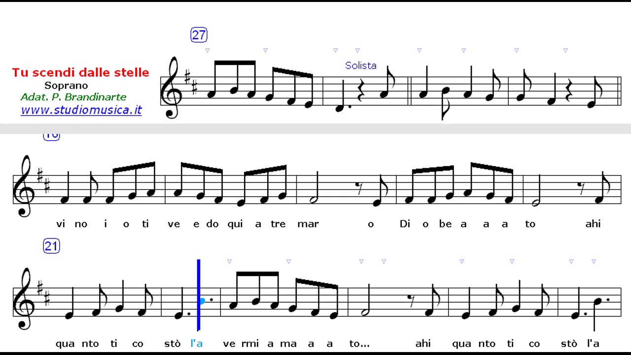 Spartiti Pianoforte Tu Scendi Dalle Stelle