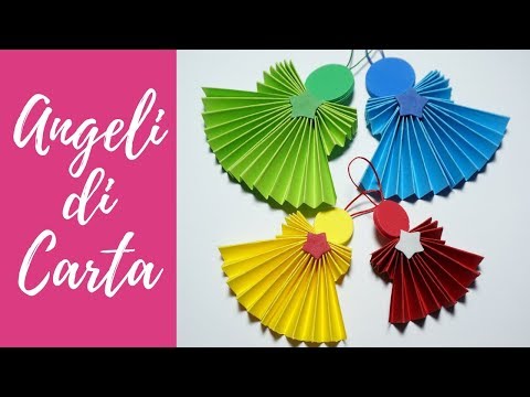 Angioletti Lavoretti Di Natale.Tutorial Angeli Di Natale Con Carta Sub Engs Diy Christmas Paper Angels Youtube