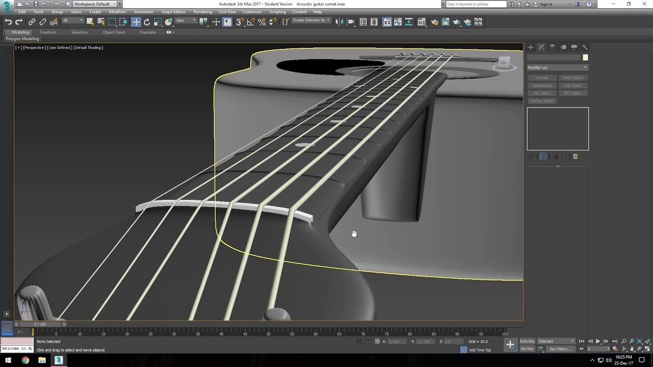 Acoustic guitar model in 3ds max 1 YouTube