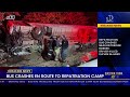 Driver killed after bus crashes en route to repatriation camp