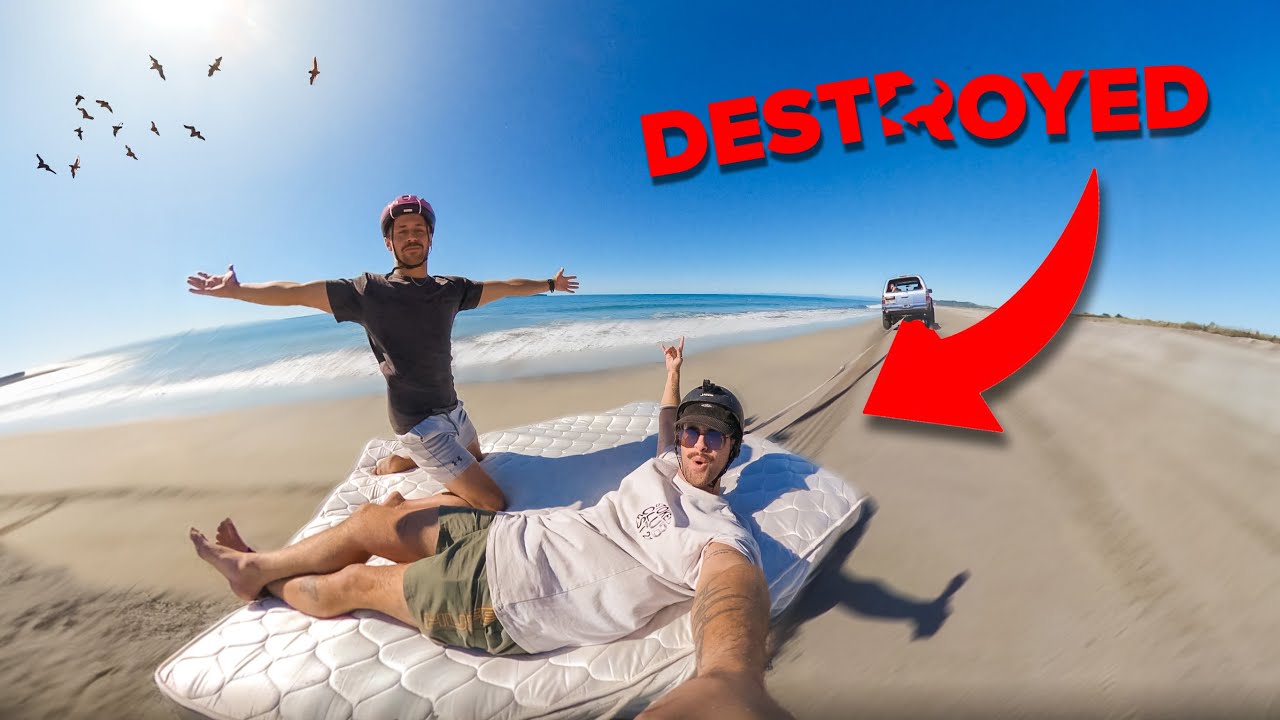 WE TRIED MATTRESS SURFING!!