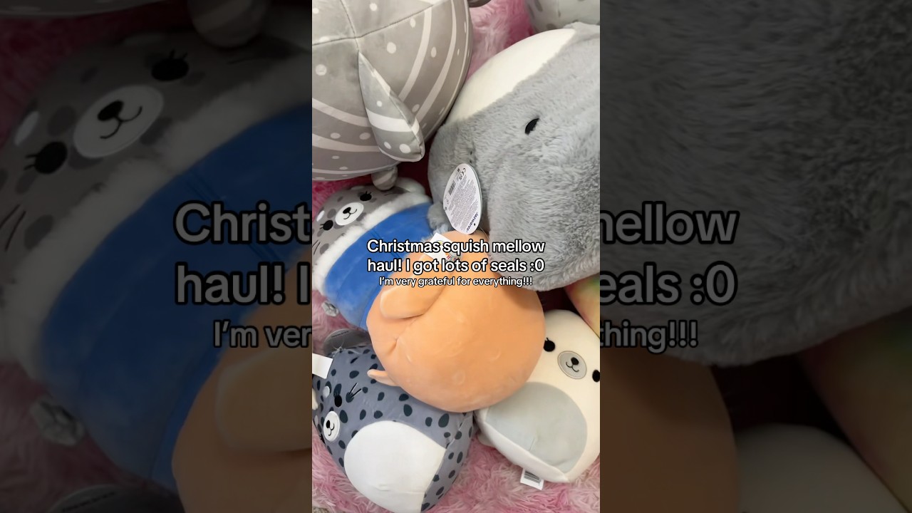 Christmas squish mallow haul! I got so many seals omg :0 #squish #squishmallowssquad