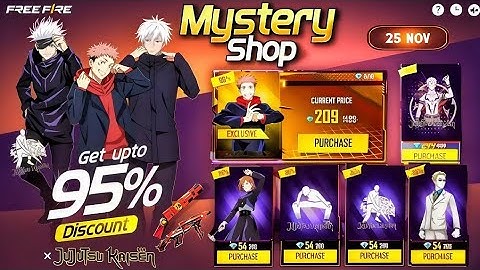 Ff x Jujutsu Kaisen Mystery Shop Event 🤯💥| 😍Free fire Next Faded Wheel Event 