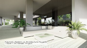 🌿 Futuristic Planters in Luxury Landscape Architecture | Revit + D5 Render Visualization