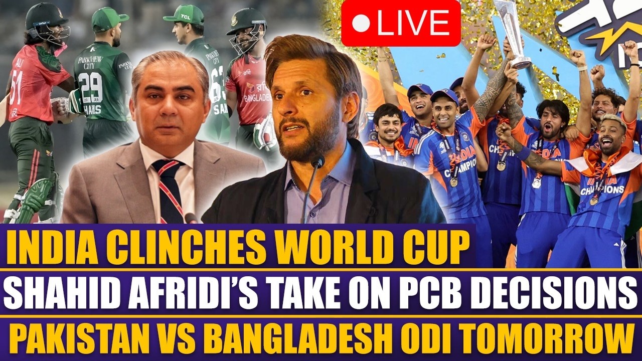 India Crowned World Cup Champions! | Afridi Reacts to PCB Decisions |Pakistan–Bangladesh ODI Preview