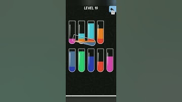 Water colour sort Game l Level 19 l Puzzle solution l Game solution l #shorts