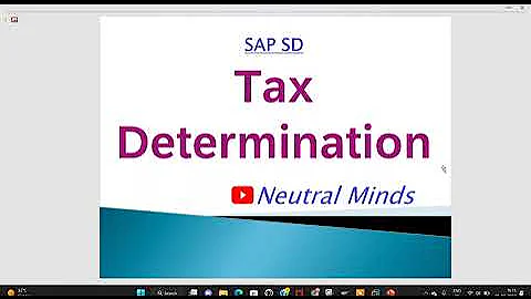 SAP SD Tax Determination process with configuration
