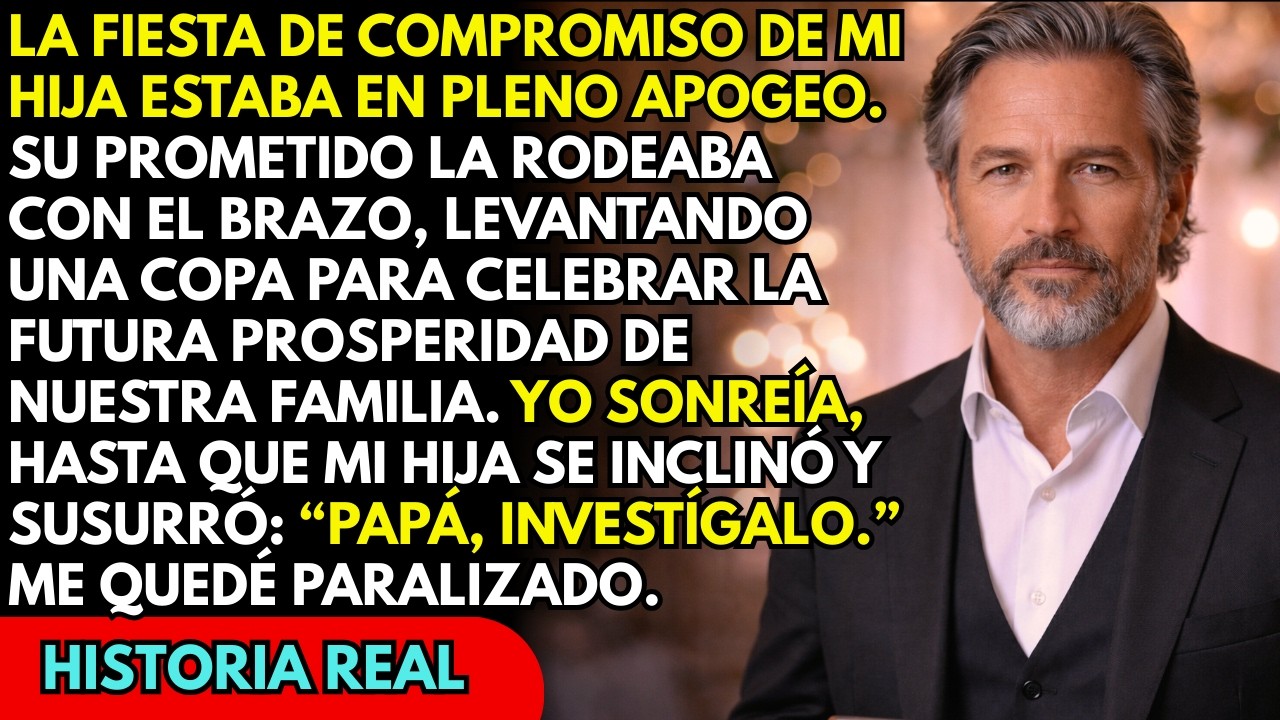 En el compromiso de mi hija, su prometido brindó… y ella me susurró: “Papá, investígalo.”