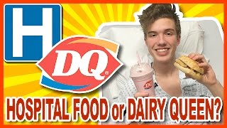 Comida de hospital OU frango com mussarela do Dairy Queen