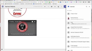 Embedding a Google Calendar In Google Sites