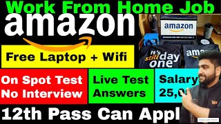 Amazon Work From Home Jobs 2024 | No Interview | 12th Pass Job | Online Jobs at Home | Part Time Job