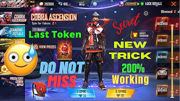 Free fire New Event || Cobra bundle last token trick || Cobra bundle last egg Spin Trick