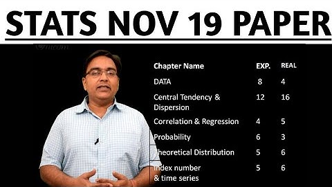 Statistics Nov 2019 Paper Review ll CA Foundation