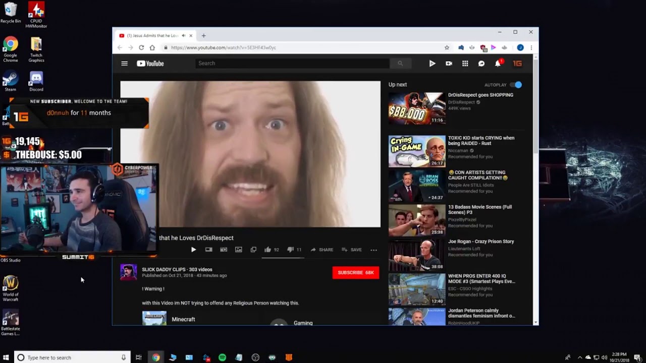 Summit1G Reacts To "Jesus loves DrDisRespect" by SLICK DADDY CLIPS