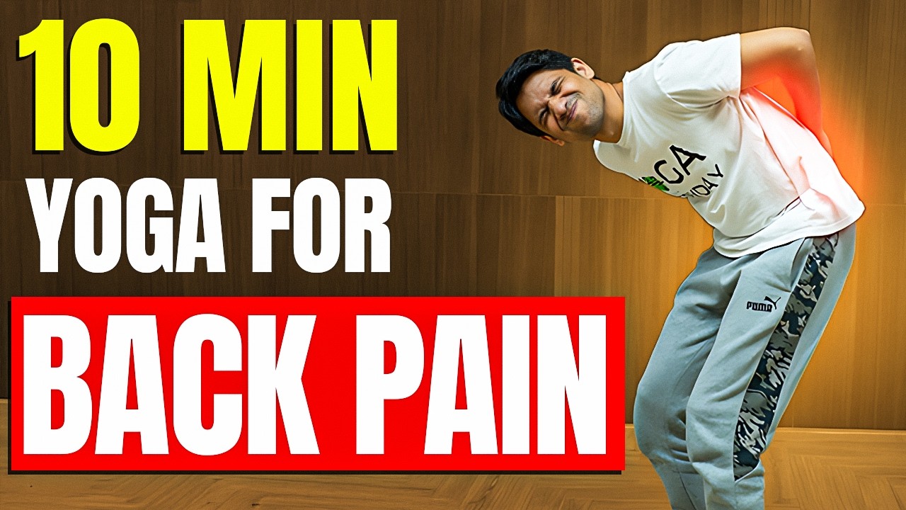 END your BACK PAIN with this 10-Minute CHAIR YOGA Routine  | Saurabh Bothra Yoga