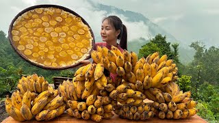 3 Days - Cold and Rainy - Mother of Two Children make Cakes from ripe Bananas