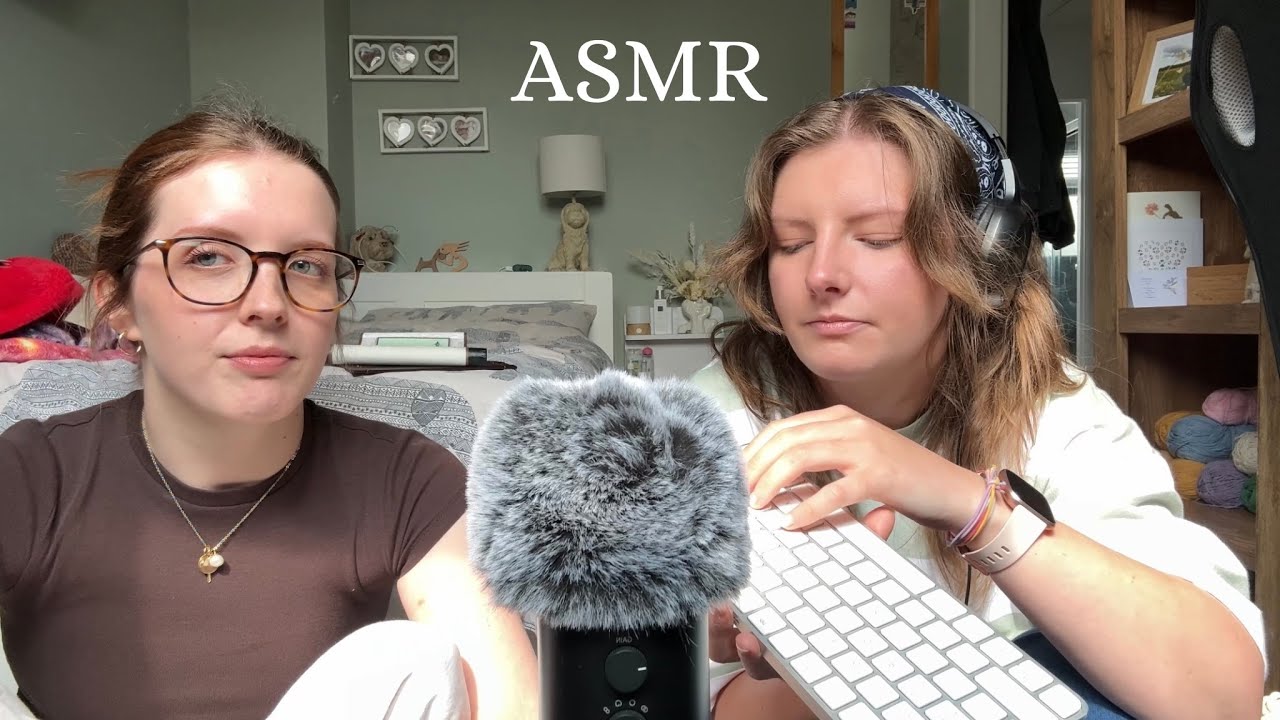 my friend tries ASMR for the first time (she’s so good)
