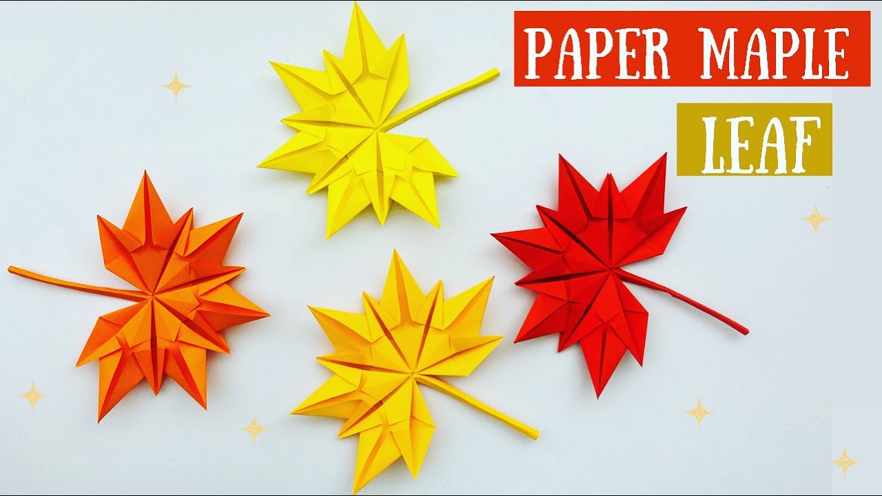 Paper Maple Leaf Craft / How to Make leaf With Paper At Home / Paper Craft / Easy Paper maple leaf