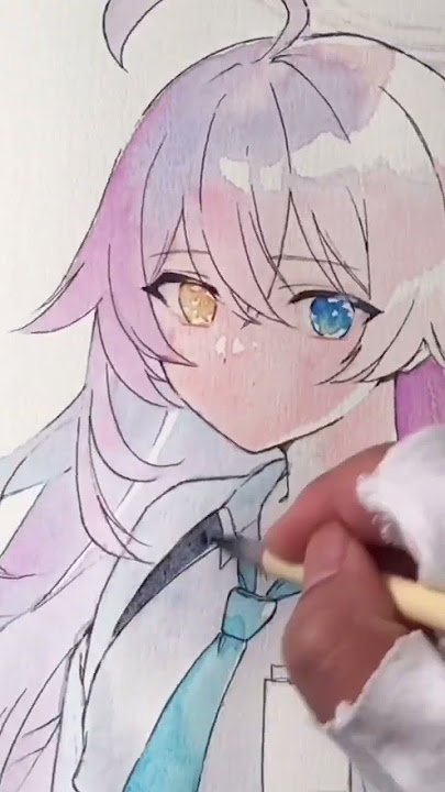 Download lagu 【透明水彩】Watercolor making ブルアカ・ホシノを塗る