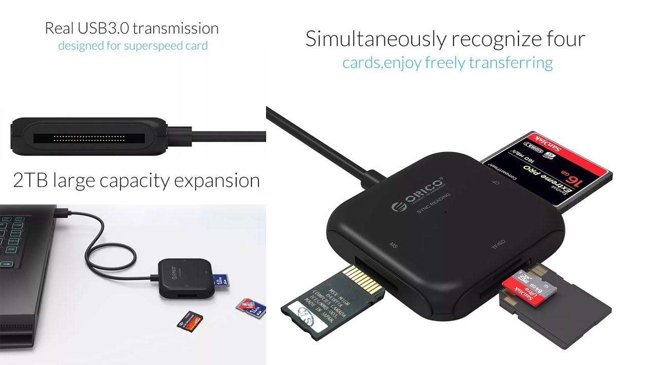 ORICO Smart 4 in 1 Card Reader USB 3 0 CRS31A 