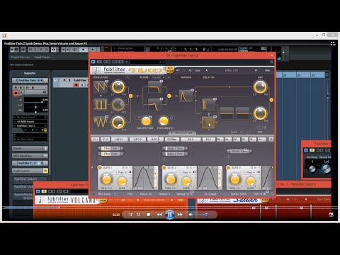 Fabfilter Twin 2 Synth Demo, Plus Some Volcano and Saturn FX